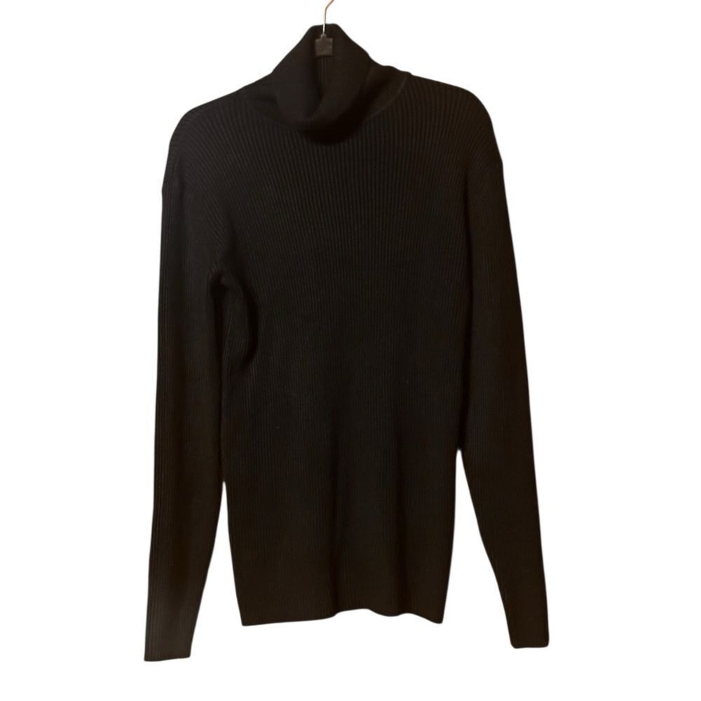 Goofandy Black‎ Ribbed Turtleneck Sweater Size Large NWT 📦